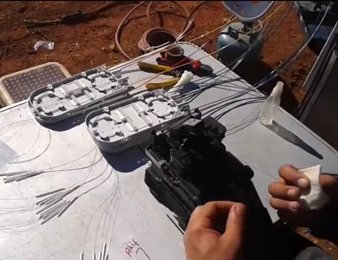 Fiber optik füzyon kaynak işlemi