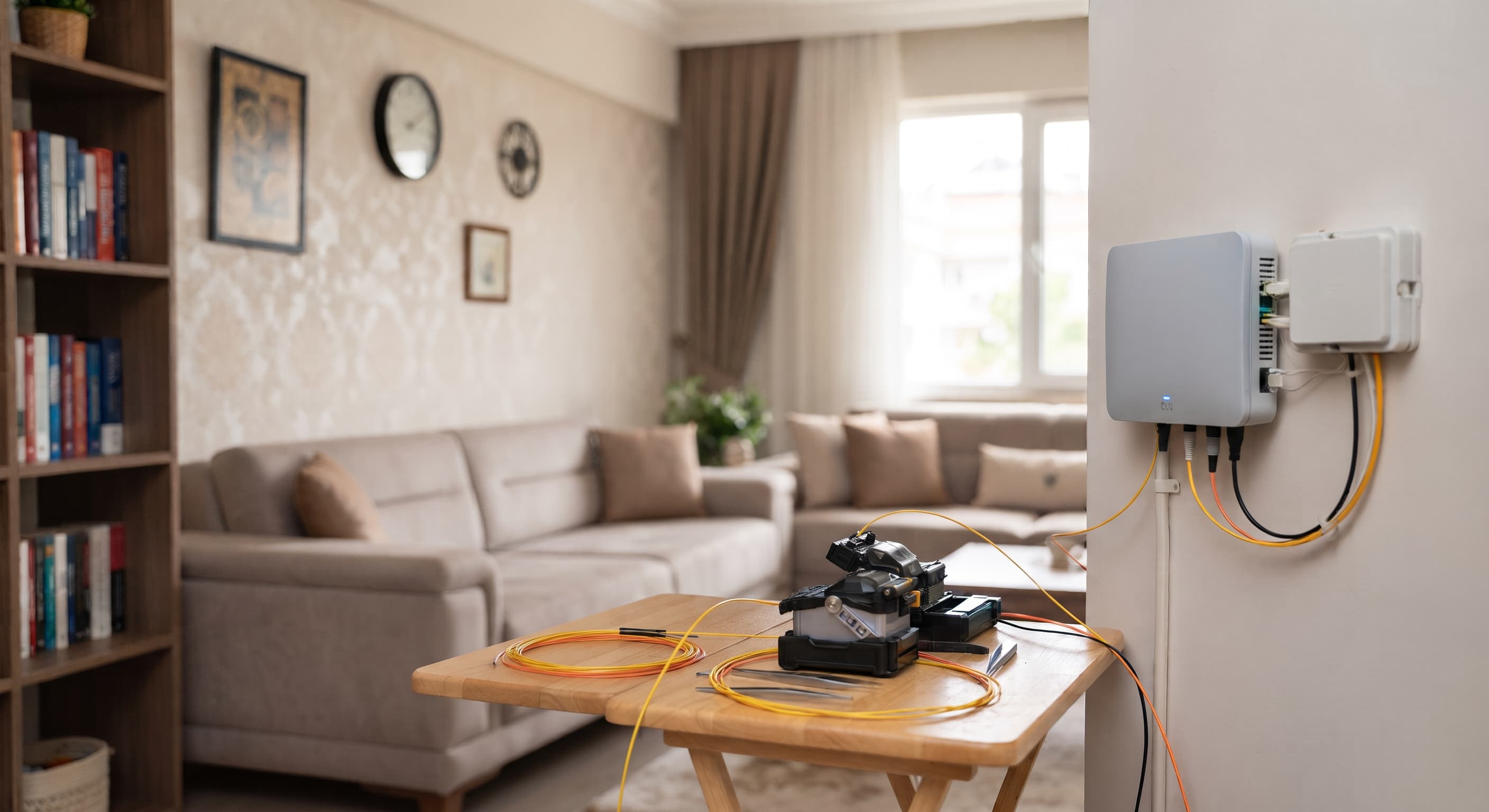 FTTH fiber internet kurulum çalışması